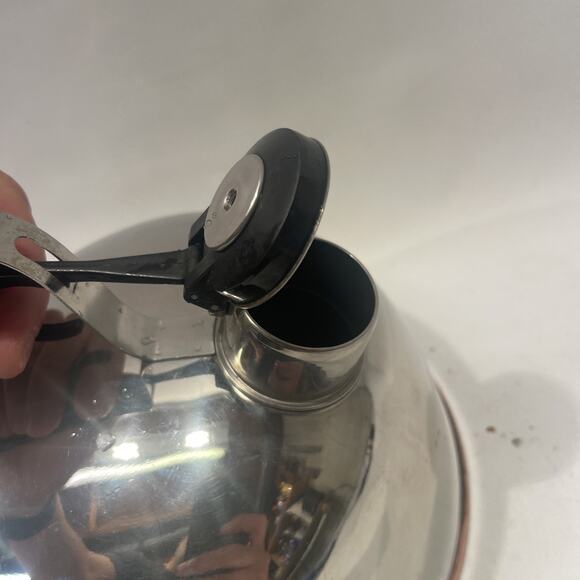 Vtg Paul Revere Ware 2 Qt. Copper Bottom Whistling Tea Kettle Pot Cu03 J - Picture 2 of 12